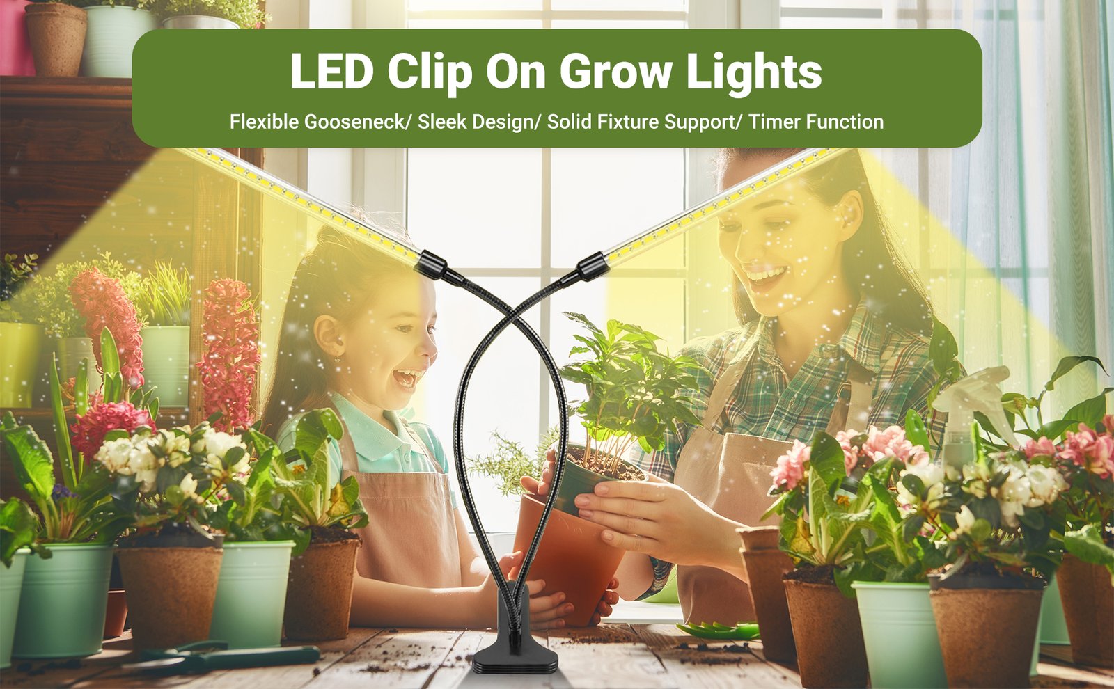 clip on grow lights for indoor plants
