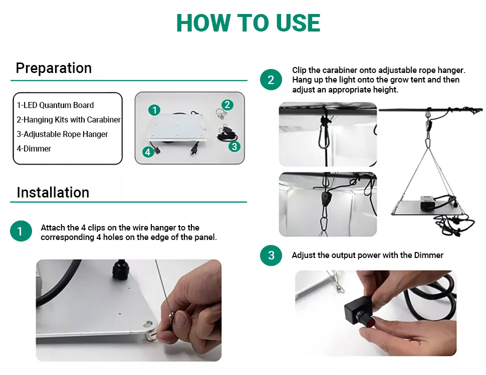 modi creativi per appendere le luci di coltivazione