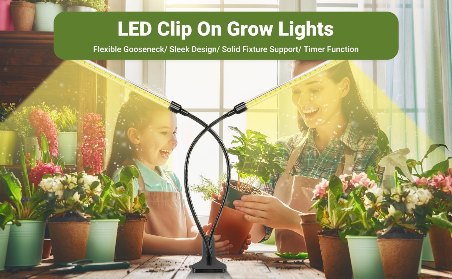 Clip On Grow Lights for Indoor Plants